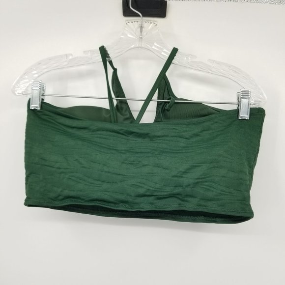 Aerie Green Women's Halter Neck Bandeau Top Size XL - Picture 3 of 8